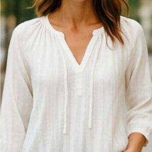 Marine Layer Boho Top Ivory White, XS